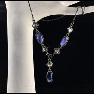 Art Deco Looking Y Necklace Blue Nina Ricci ? NR